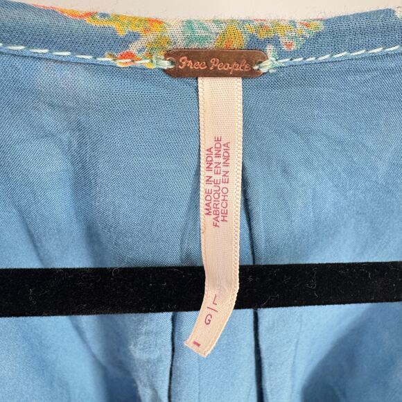 Free People Camella Mini Dress Blue Size Large Summer Dress - Picture 4 of 10